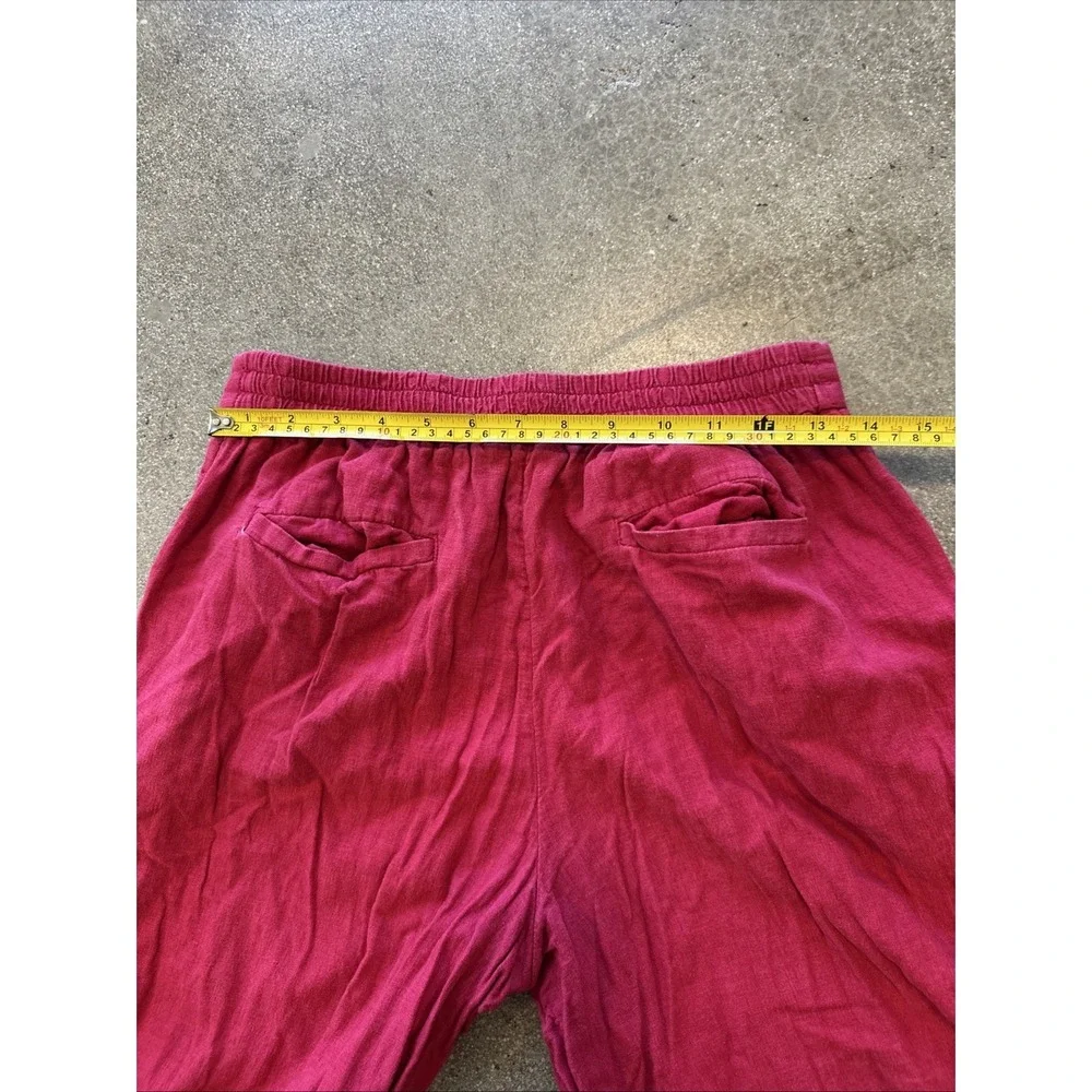 Banana Republic Ankle Pant Women Maui Rose SzXS(TP)Wide Leg Boho Linen Blend